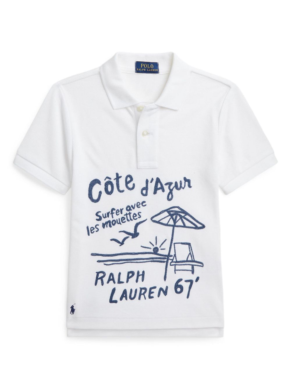 Ralph Lauren Kids printed polo shirt - White von Ralph Lauren Kids