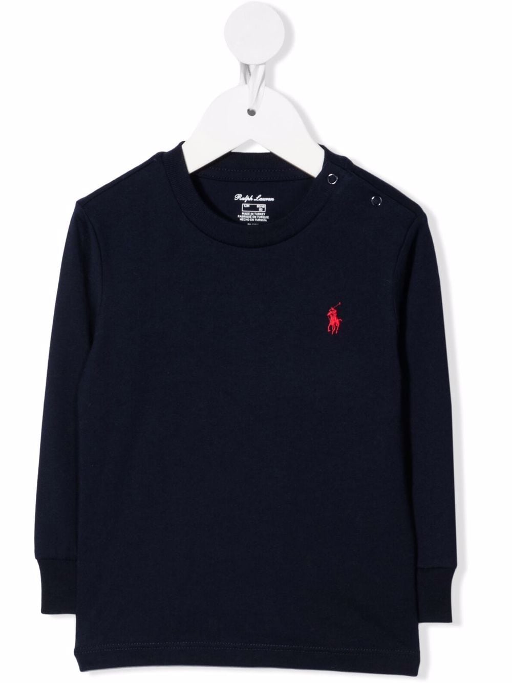 Ralph Lauren Kids ribbed-knit round neck jumper - Blue von Ralph Lauren Kids