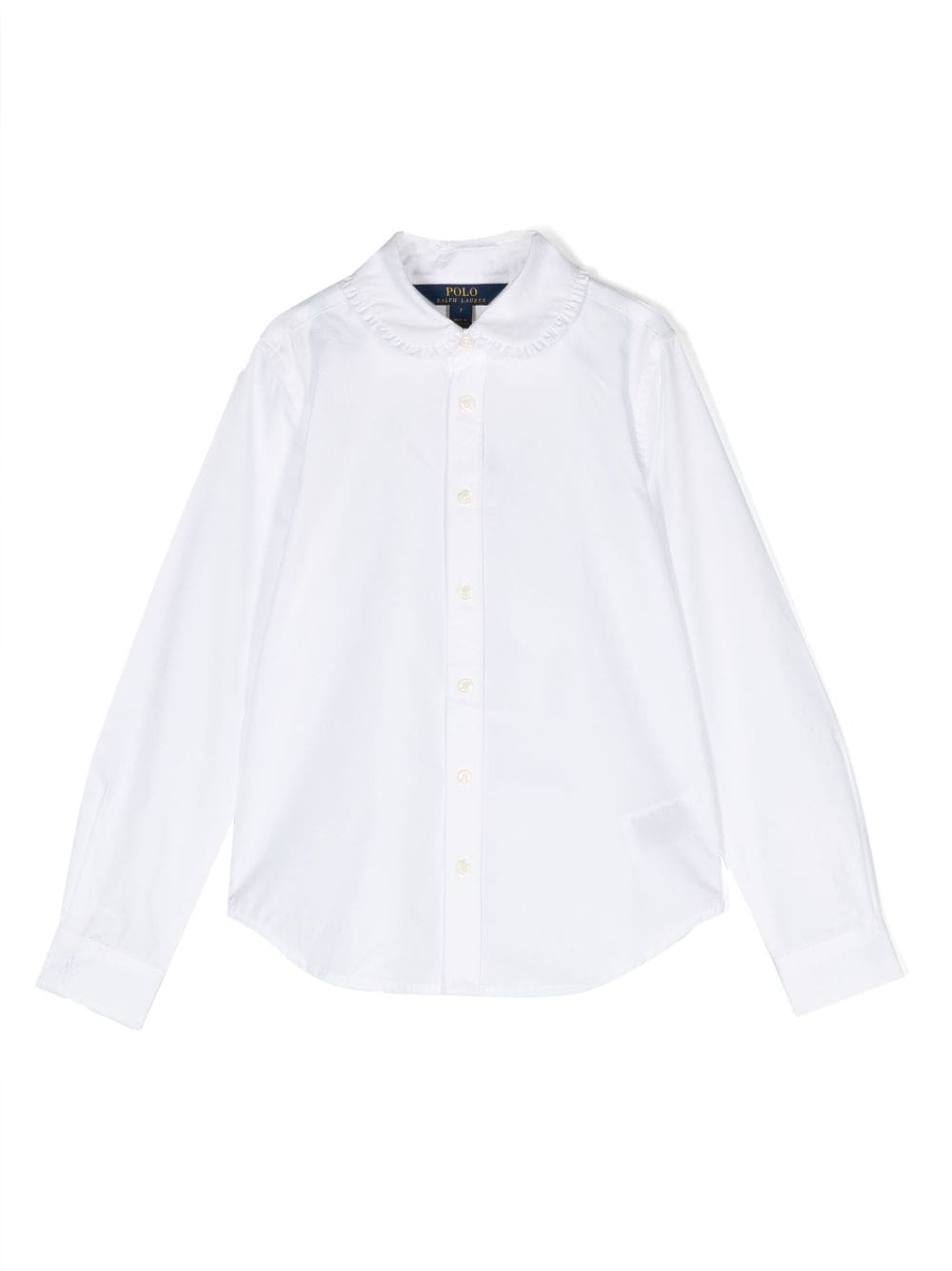 Ralph Lauren Kids ruffled-collar cotton shirt - White von Ralph Lauren Kids