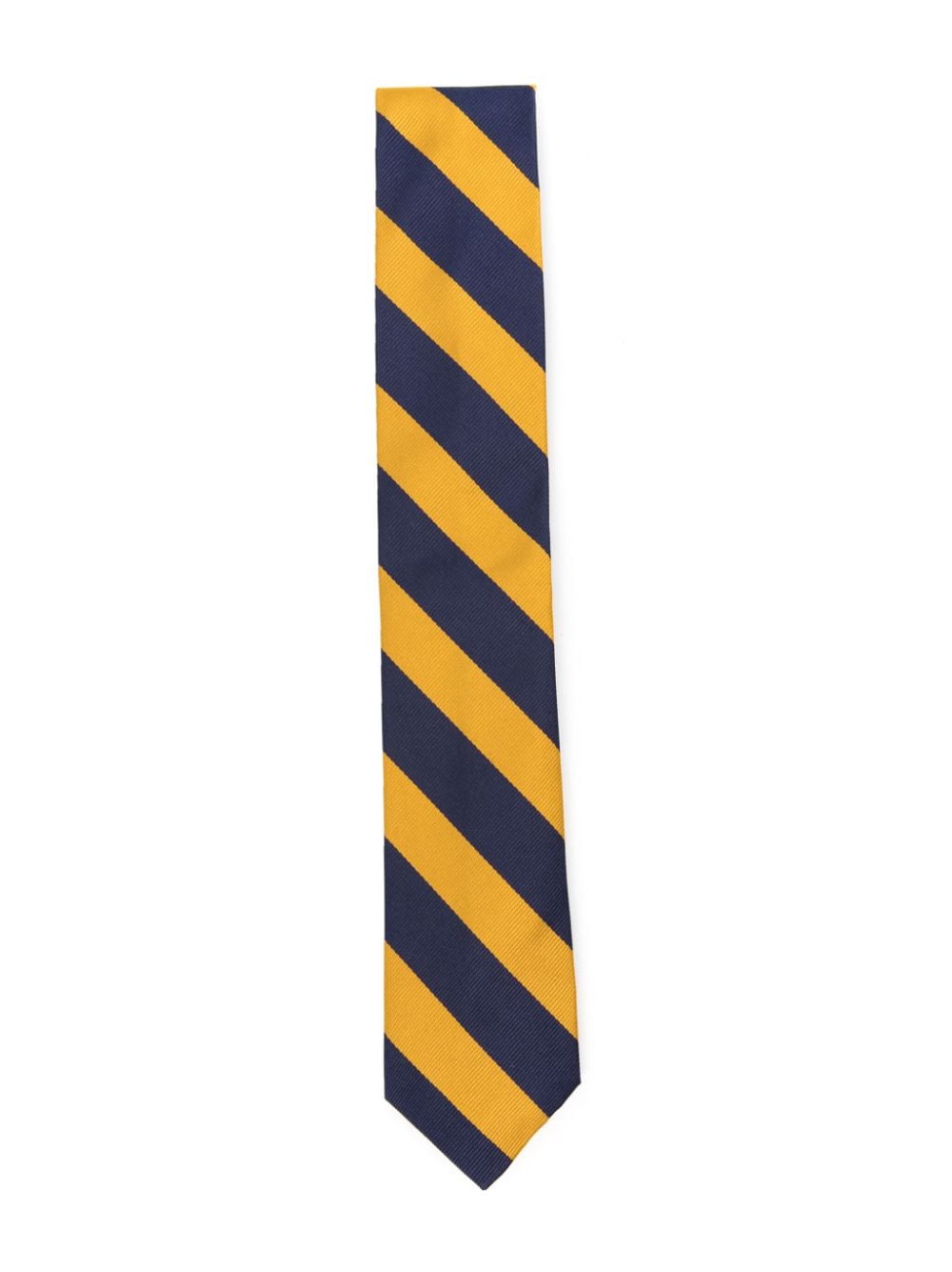 Ralph Lauren Kids stripe-print silk tie - Blue