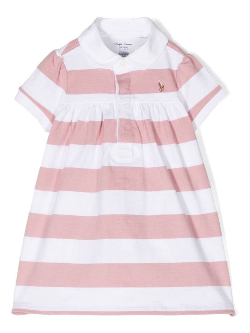 Ralph Lauren Kids striped polo dress set - Pink von Ralph Lauren Kids