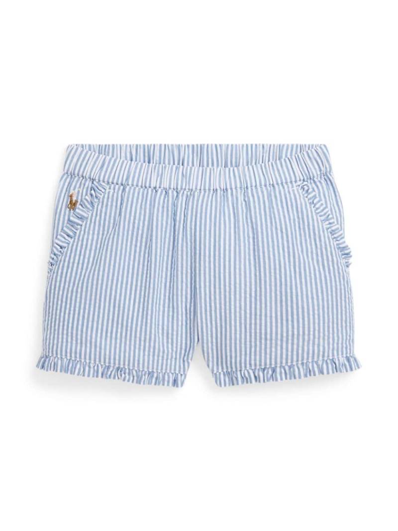 Ralph Lauren Kids striped seersucker shorts - Blue von Ralph Lauren Kids