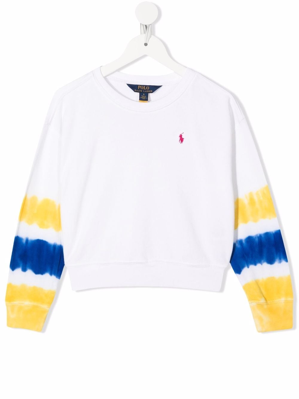 Ralph Lauren Kids tie-dye crop sweatshirt - White von Ralph Lauren Kids