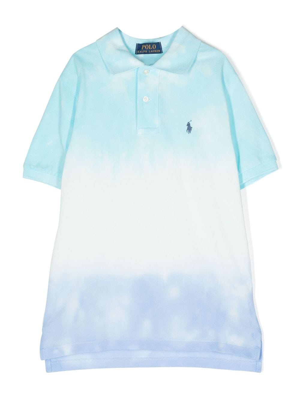 Ralph Lauren Kids tie-dye short-sleeve polo shirt - Blue von Ralph Lauren Kids