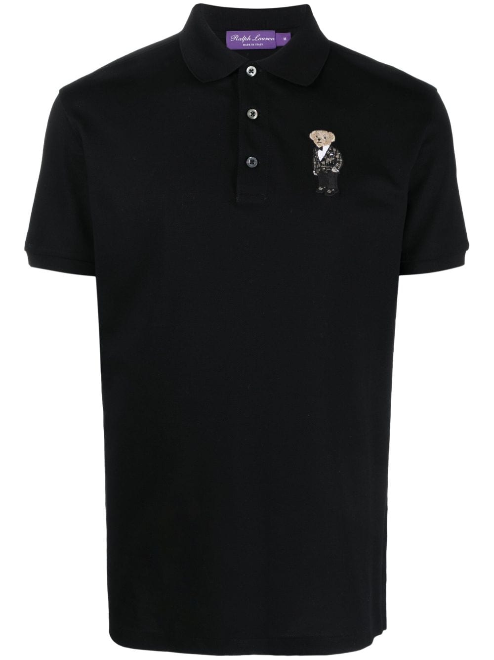 Ralph Lauren Purple Label Polo Bear cotton polo shirt - Black von Ralph Lauren Purple Label