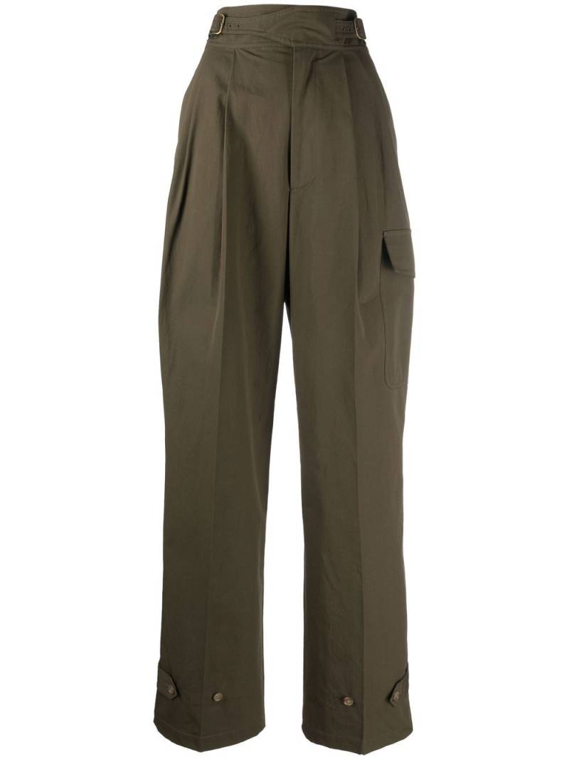 Ralph Lauren Collection cargo-like straight trousers - Green von Ralph Lauren Collection