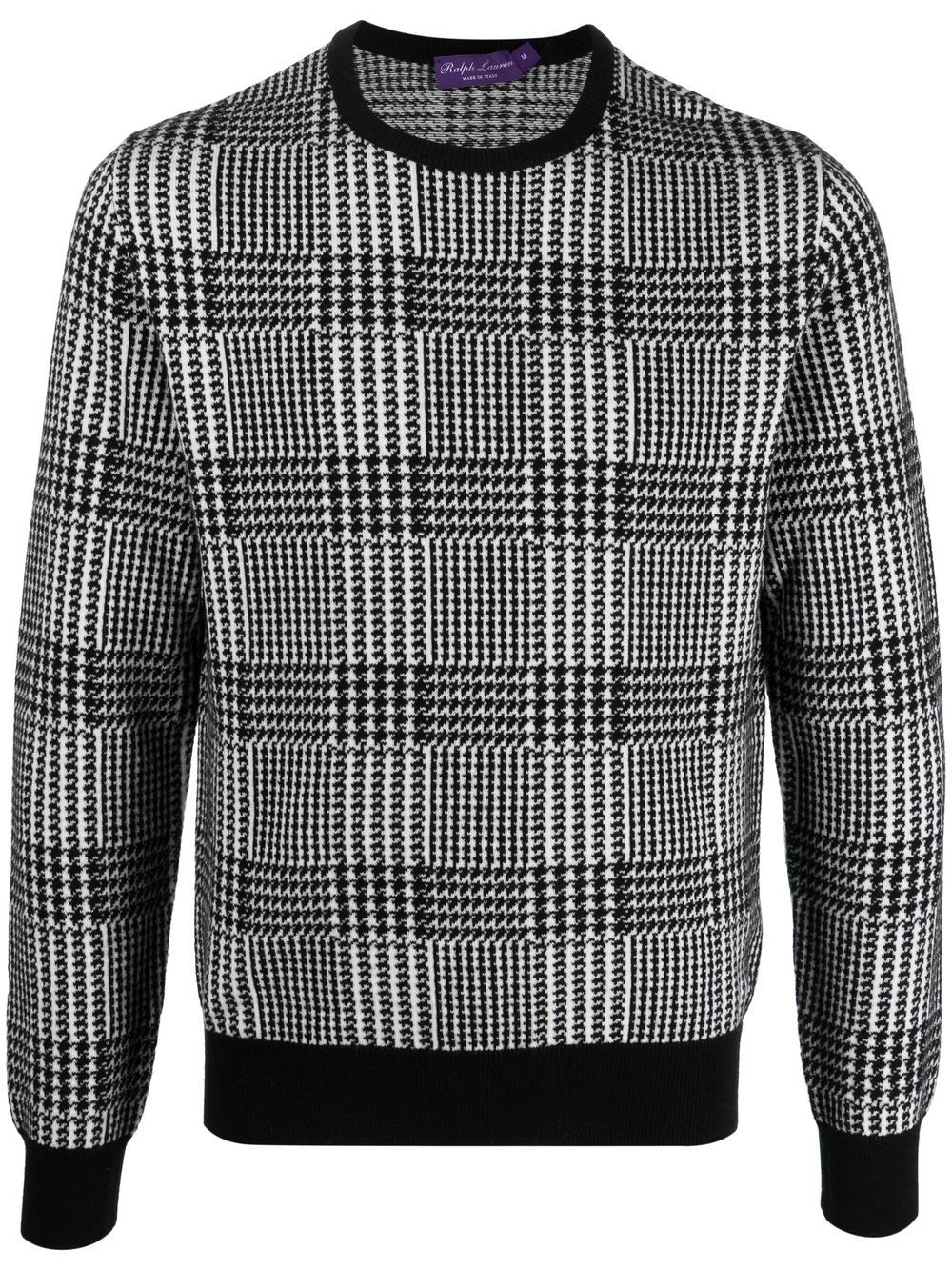 Ralph Lauren Purple Label check-pattern cashmere jumper - Black von Ralph Lauren Purple Label