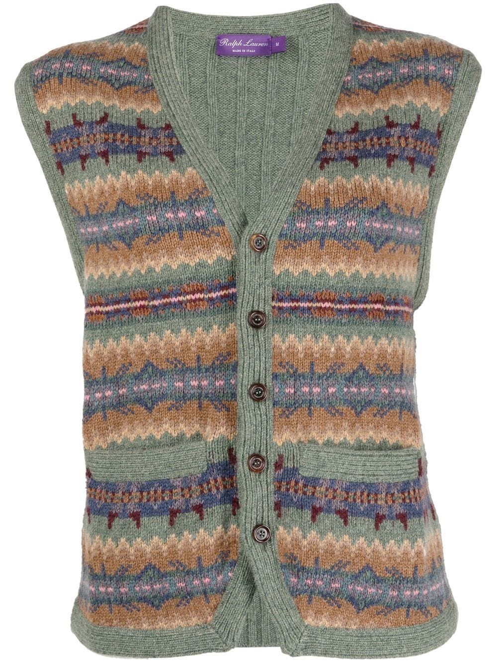 Ralph Lauren Purple Label fair isle intarsia-knit vest - Green von Ralph Lauren Purple Label