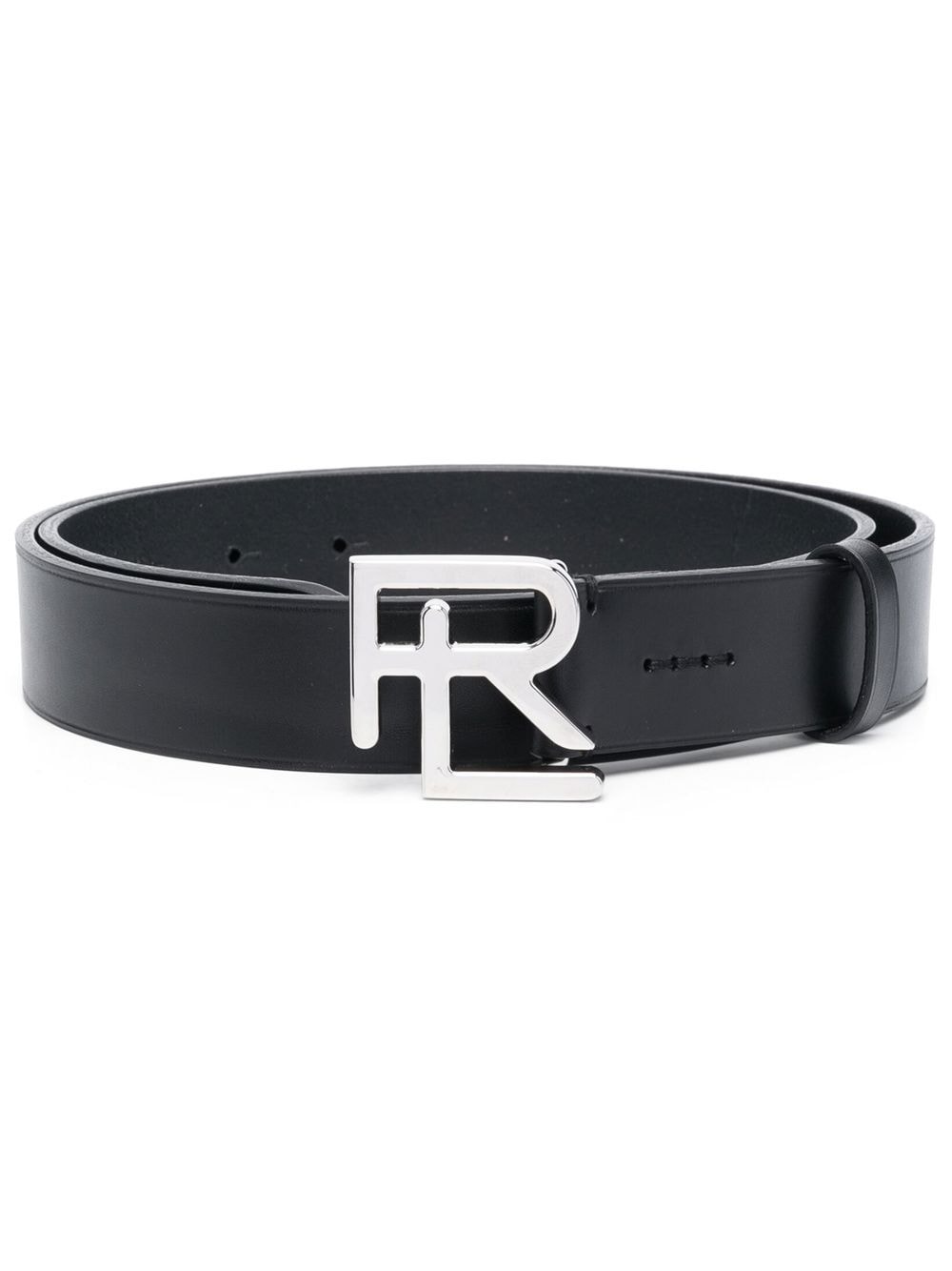 Ralph Lauren Purple Label logo-buckle leather belt - Black von Ralph Lauren Purple Label