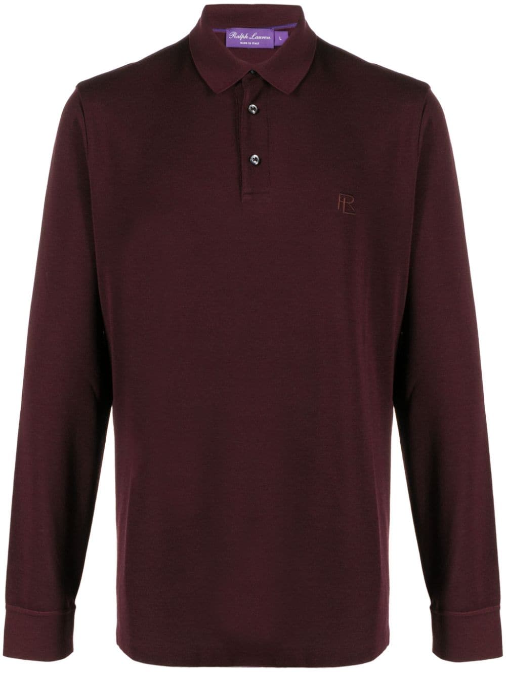 Ralph Lauren Purple Label logo-embroidered wool polo shirt von Ralph Lauren Purple Label