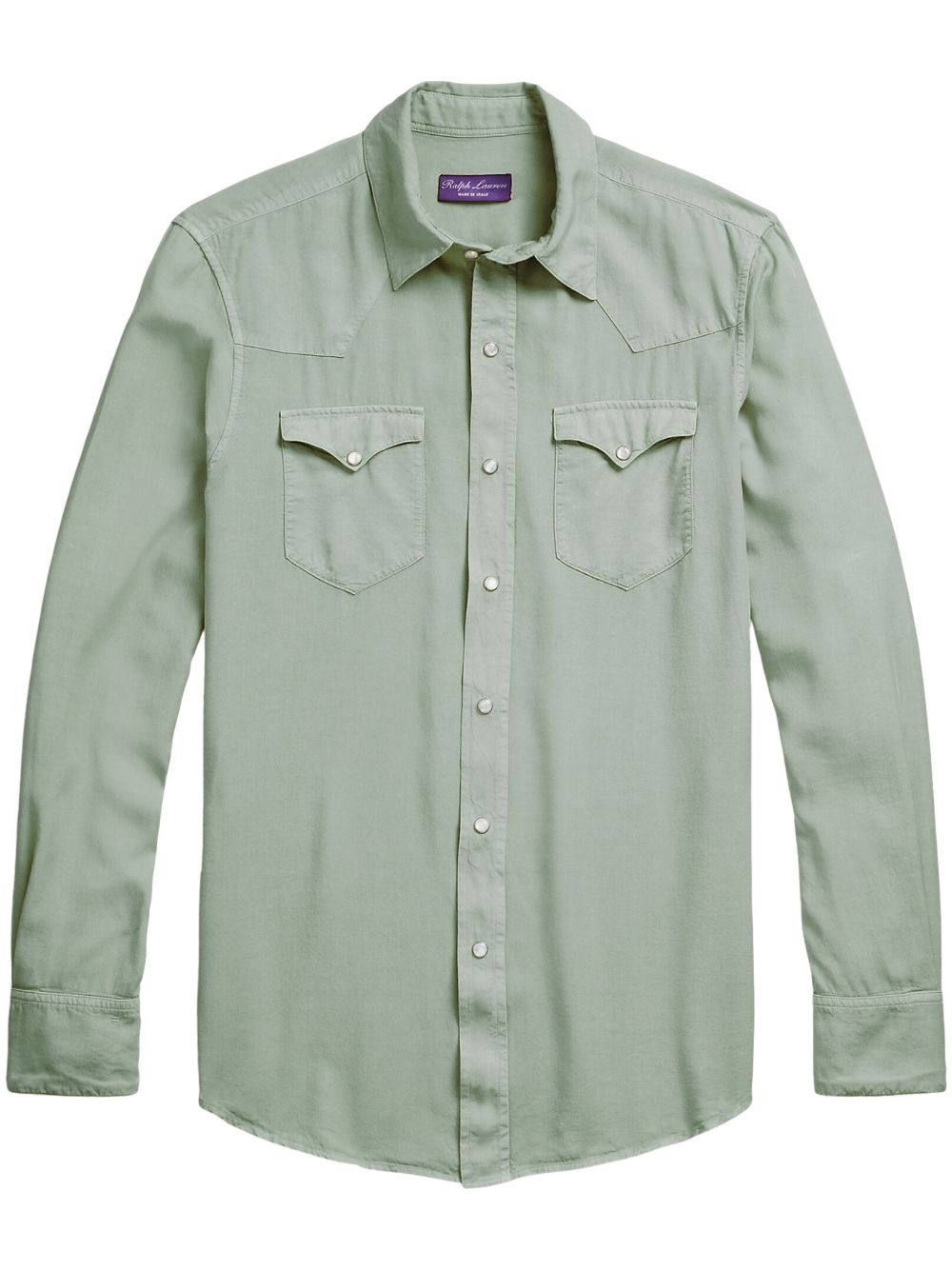 Ralph Lauren Purple Label long-sleeve lyocell shirt - Green von Ralph Lauren Purple Label