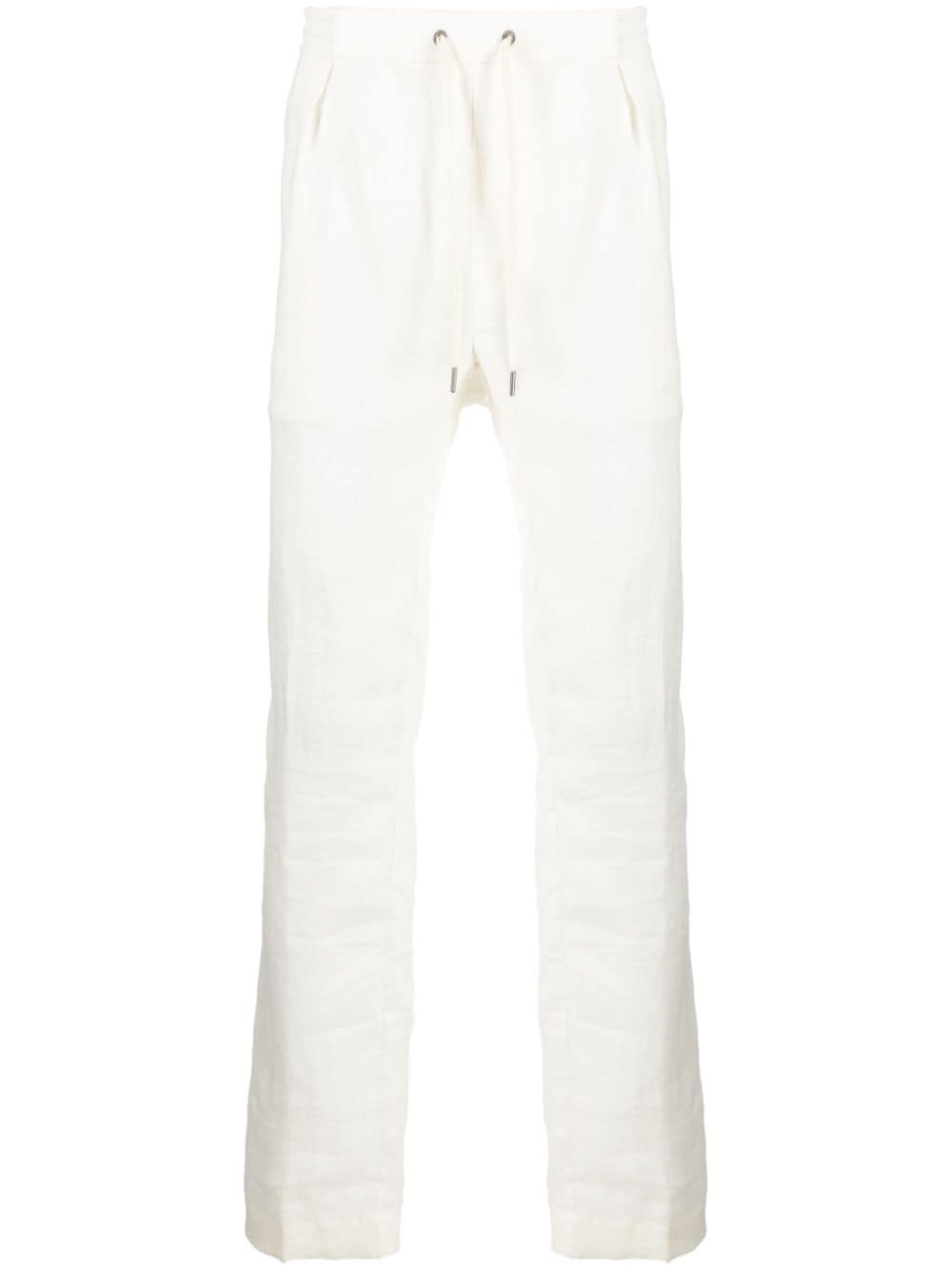 Ralph Lauren Purple Label straight-leg linen trousers - Neutrals