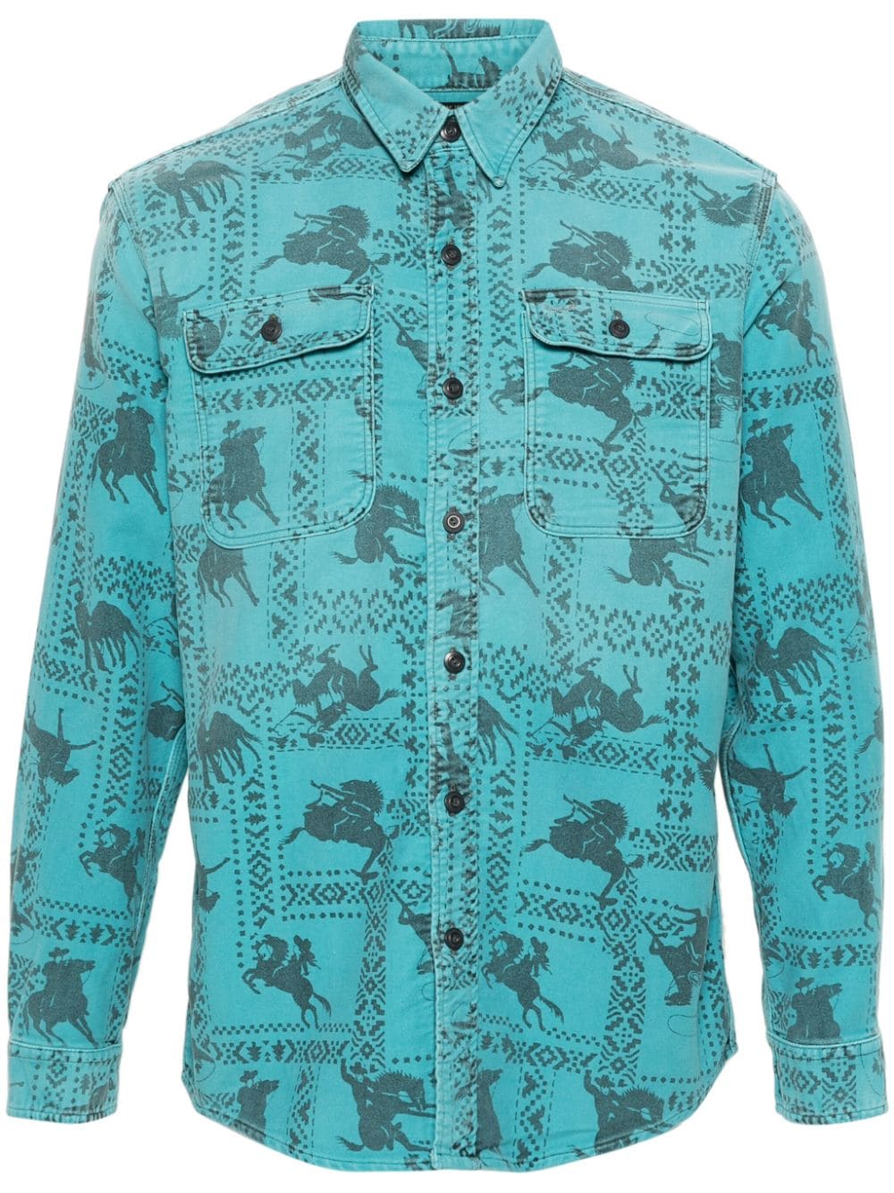 Ralph Lauren RRL Western-print cotton shirt - Blue von Ralph Lauren RRL