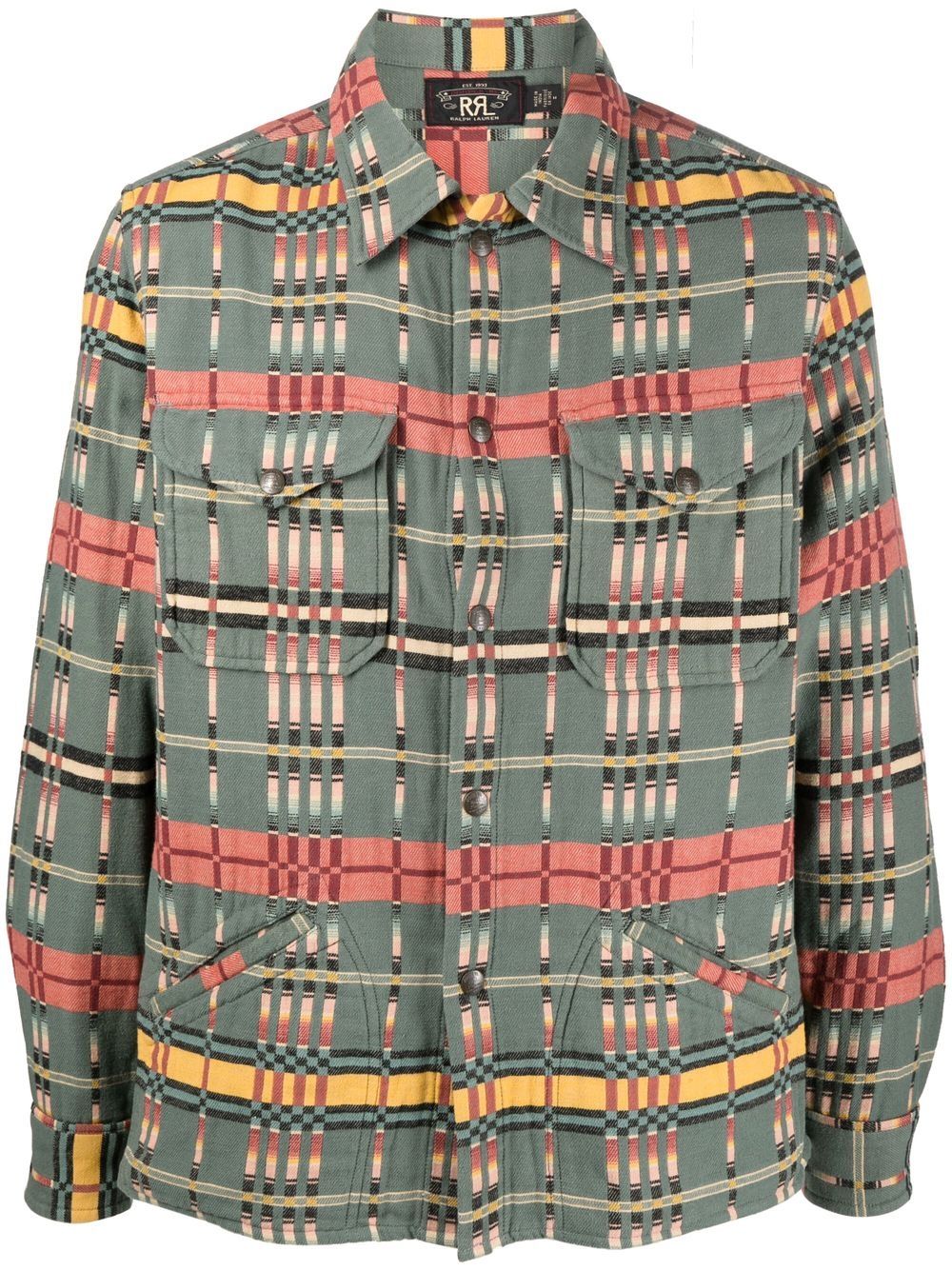 Ralph Lauren RRL geometric-pattern cotton shirt - Green von Ralph Lauren RRL