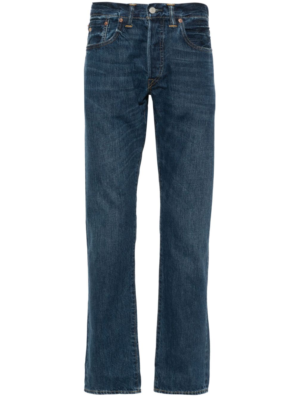 Ralph Lauren RRL logo-embroidered straight-leg jeans - Blue von Ralph Lauren RRL