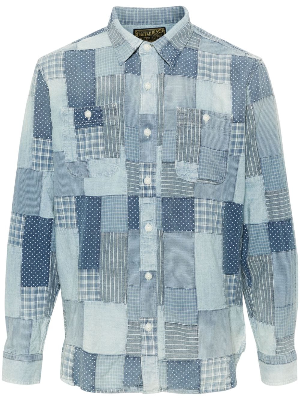 Ralph Lauren RRL patchwork-design cotton shirt - Blue von Ralph Lauren RRL