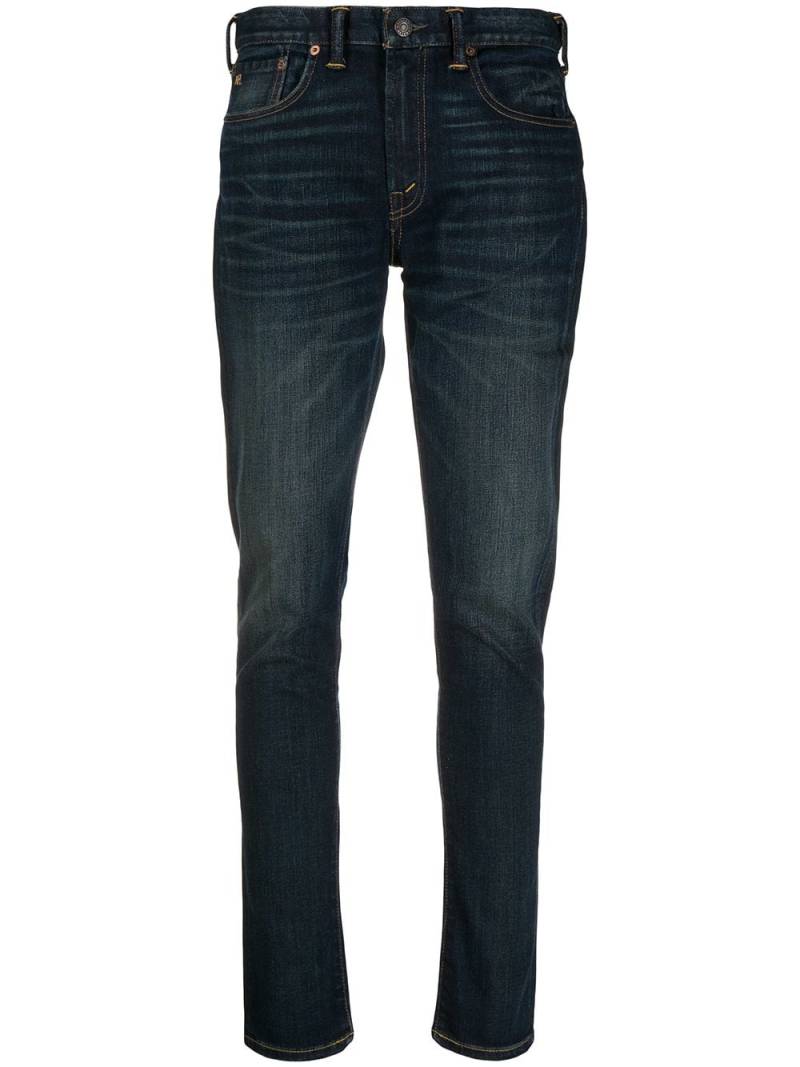 Ralph Lauren RRL stonewashed mid-rise skinny jeans - Blue von Ralph Lauren RRL