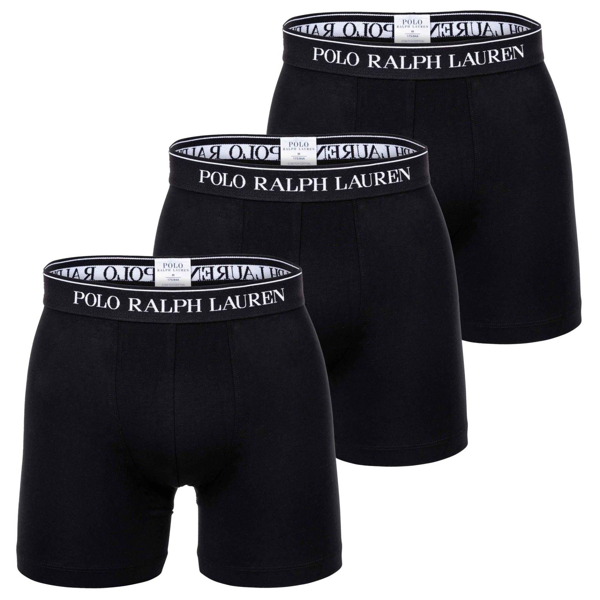 Boxershort Figurbetont-boxer Brief - 3 Pack Herren Schwarz L von Ralph Lauren