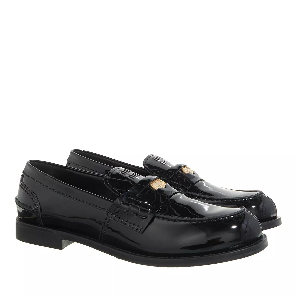 Miu Miu Loafers & Ballerinas - Moccasins Leather Lucida - Gr. 36 (EU) - in Schwarz - für Damen von Miu Miu