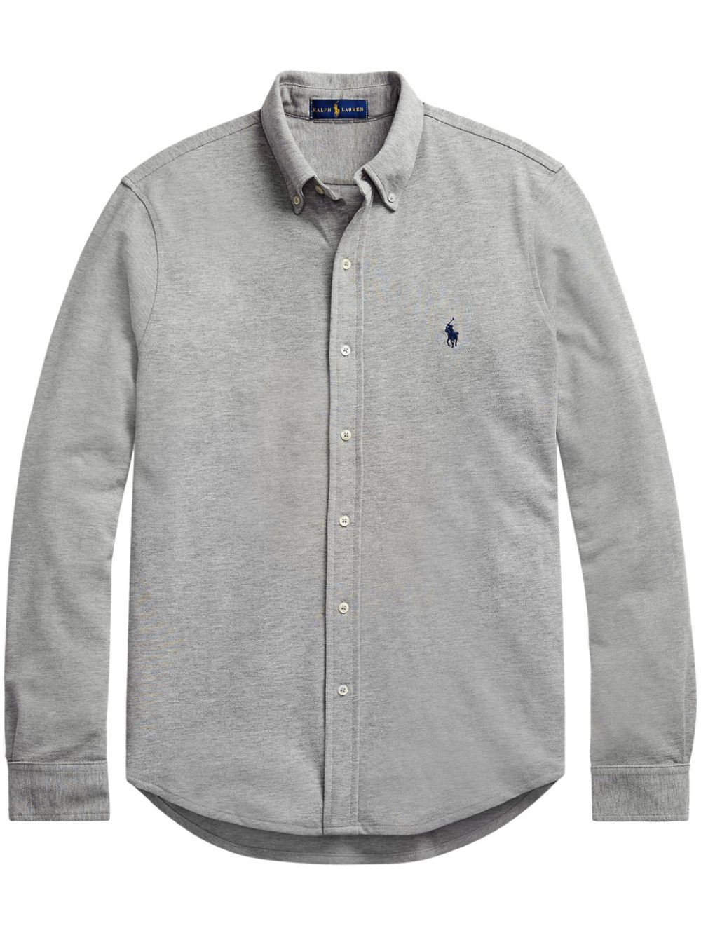 Polo Ralph Lauren logo embroidered button-down shirt - Grey von Polo Ralph Lauren