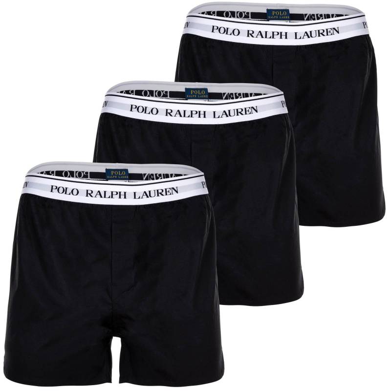 Web-boxershorts -elastic Bxer-3 Pack Boxer Herren Schwarz XL von Ralph Lauren