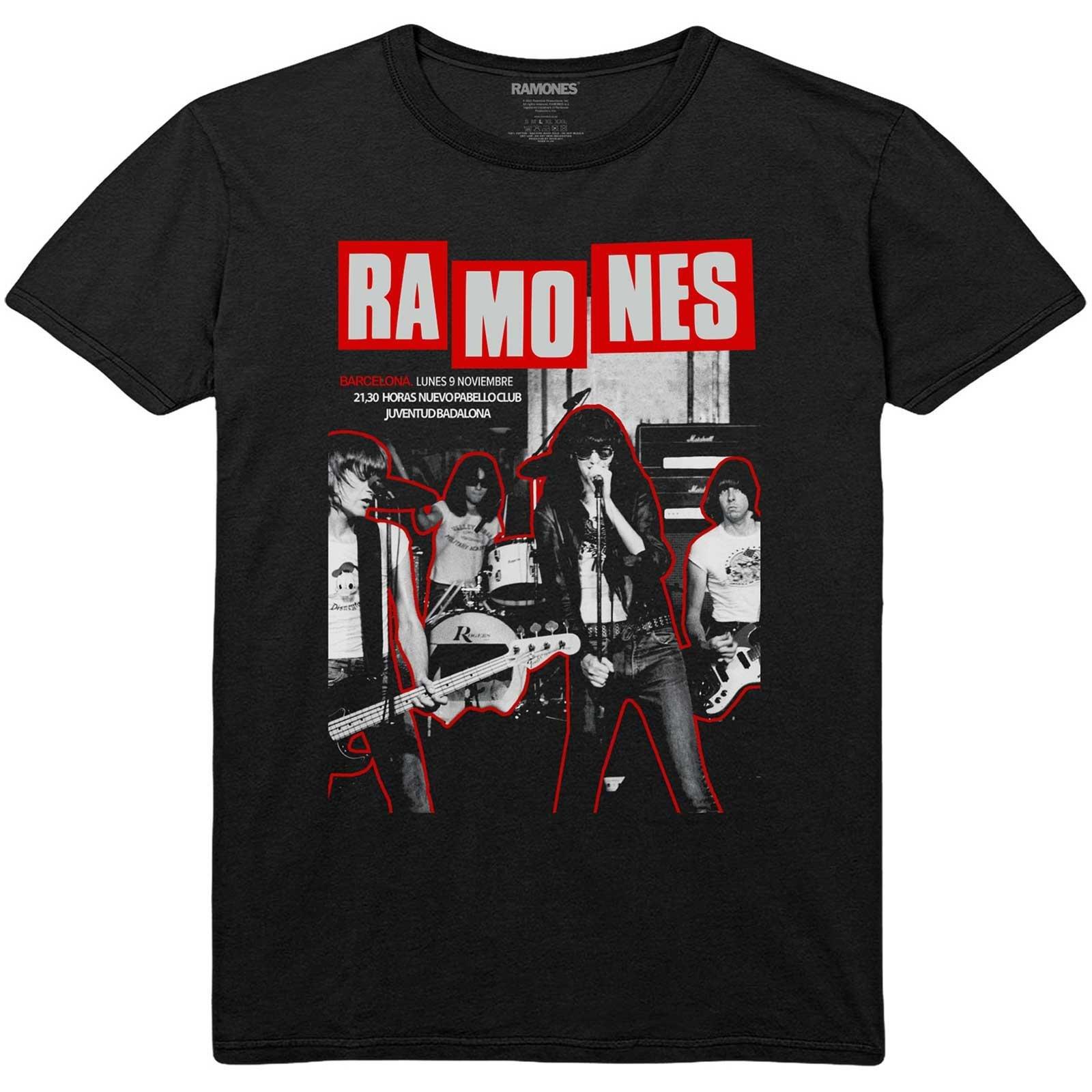 Barcelona Tshirt Damen Schwarz L von Ramones
