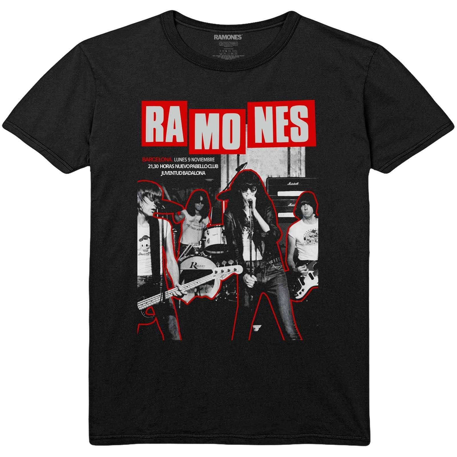 Barcelona Tshirt Damen Schwarz S von Ramones