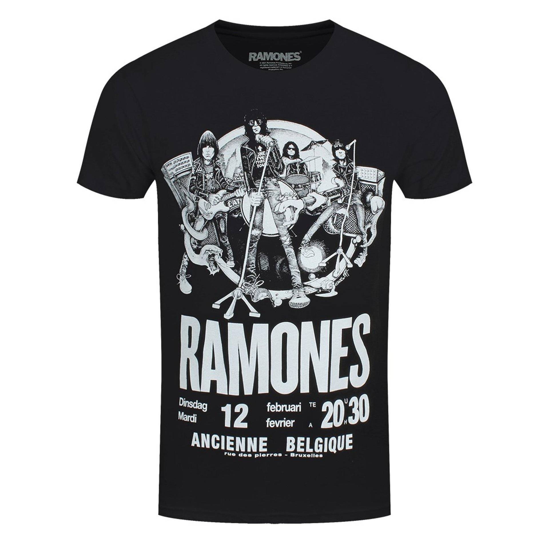 Belgique Tshirt Damen Schwarz L von Ramones