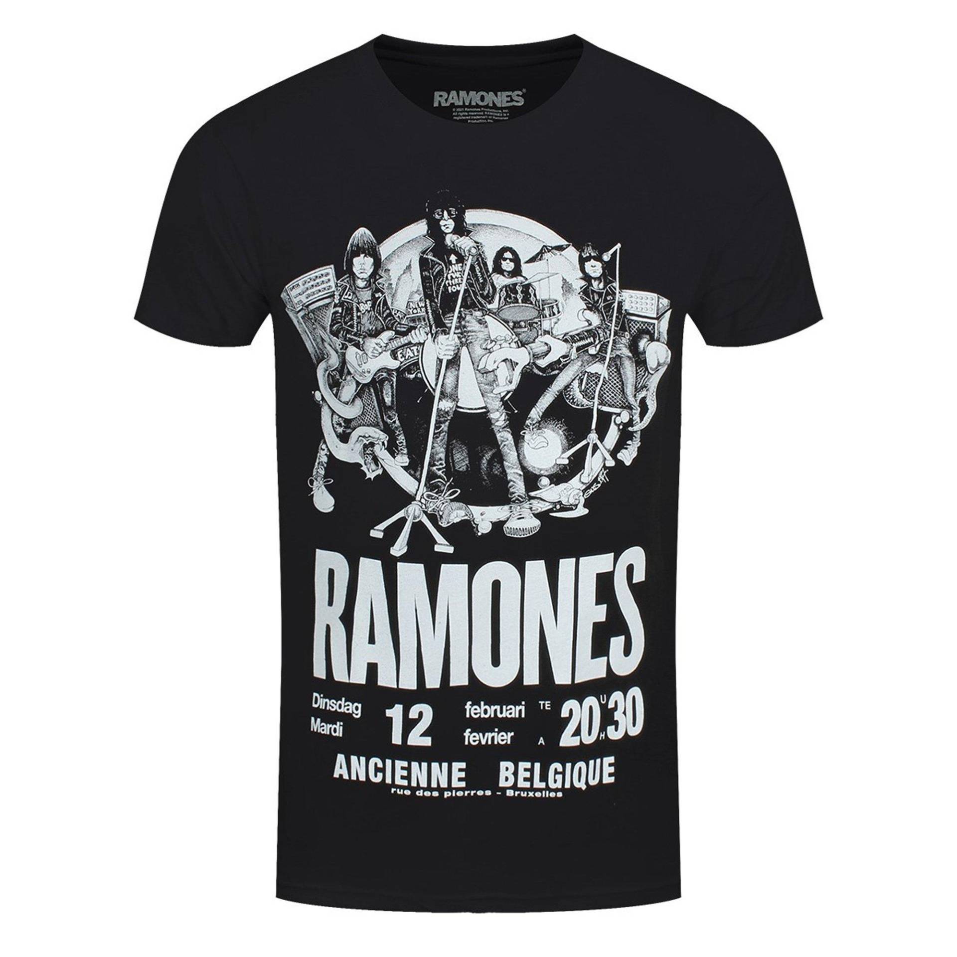 Belgique Tshirt Damen Schwarz M von Ramones