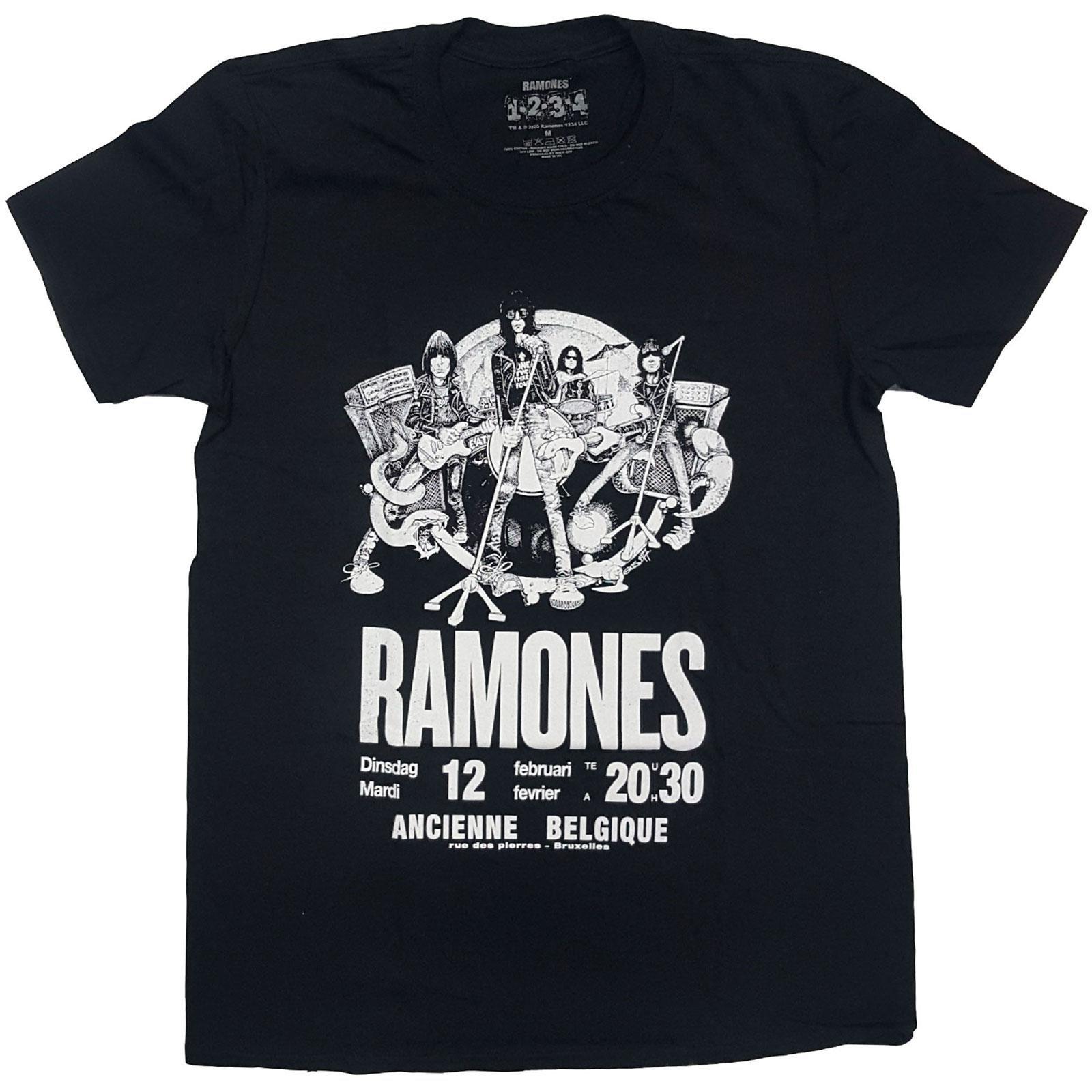 Belgique Tshirt Damen Schwarz S von Ramones