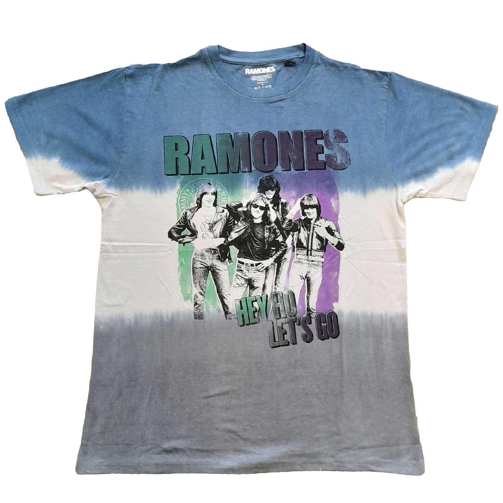 Hey Ho Retro Tshirt Damen Blau L von Ramones