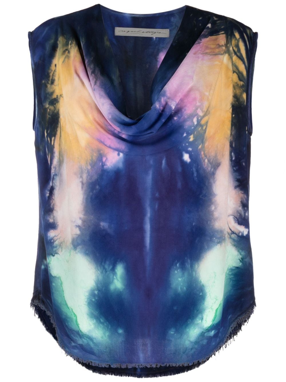 Raquel Allegra Lulu draped top - Blue von Raquel Allegra