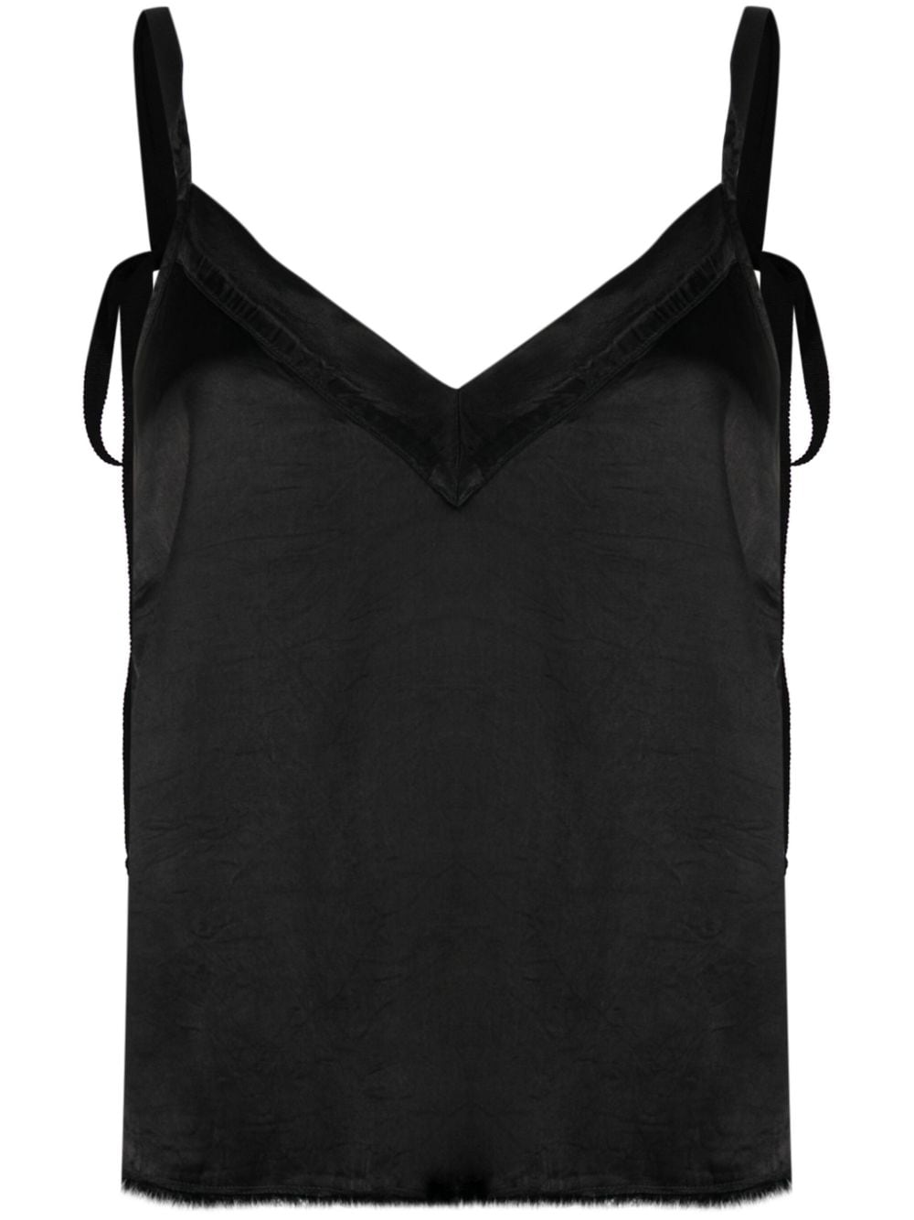 Raquel Allegra Mino satin top - Black von Raquel Allegra