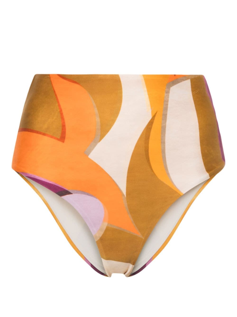 Raquel Diniz x Lenny Niemeyer abstract-print bikini bottom - Orange von Raquel Diniz