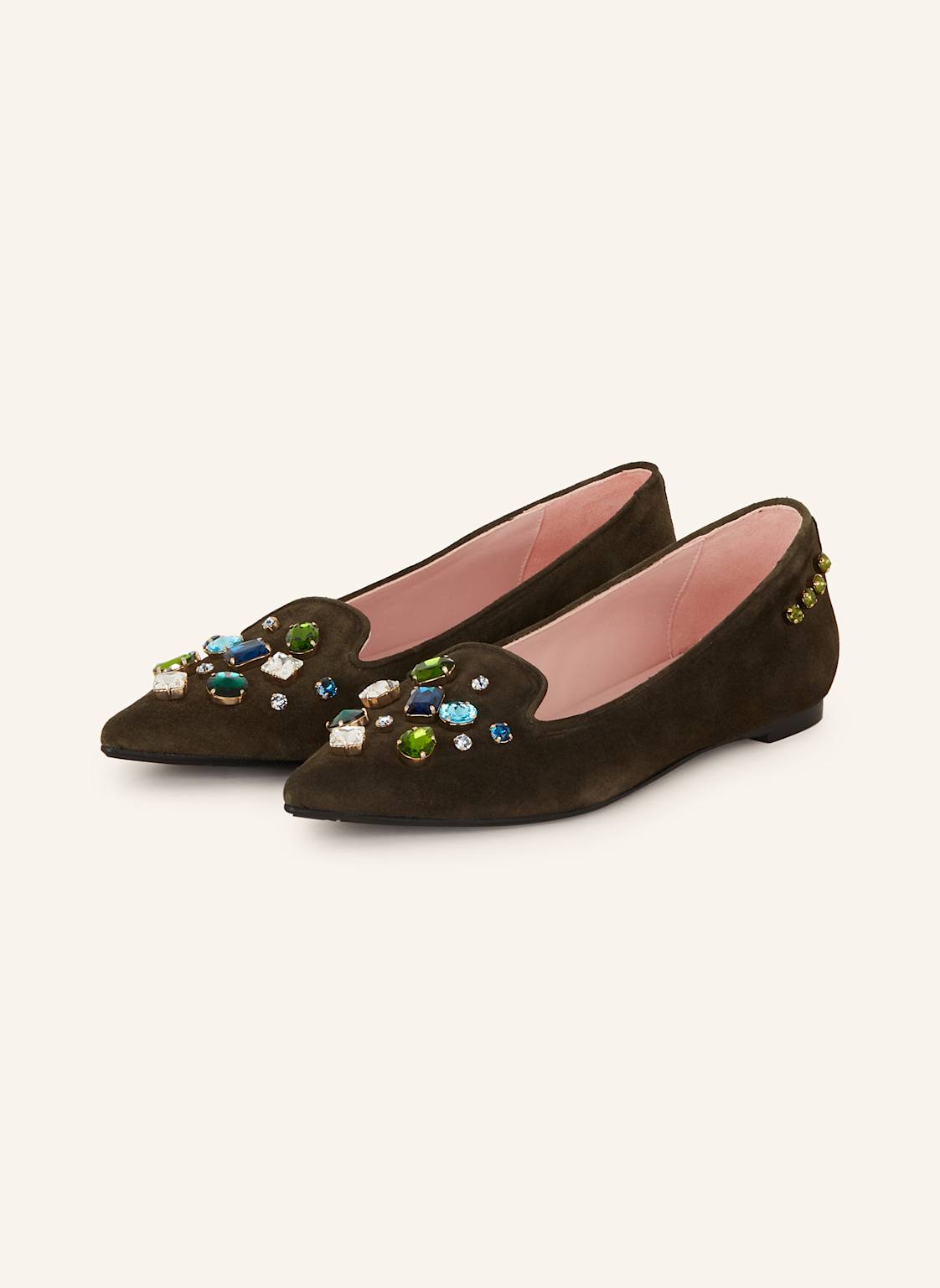 Ras Ballerinas Mit Schmucksteinen gruen Ras Ballerinas Mit Schmucksteinen gruen von Ras