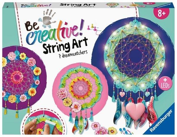 18235 String Art Maxi:dreamcatcher, String Art Bastelset Für Kinder Ab 8 Jahren, Kreative Traumfänger Mit Leds Unisex Multicolor ONE SIZE von Ravensburger