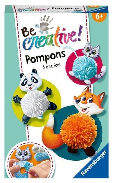 18429 Be Creative Pompon-tiere, Diy Für Kinder Ab 6 Jahren Unisex Multicolor ONE SIZE von Ravensburger