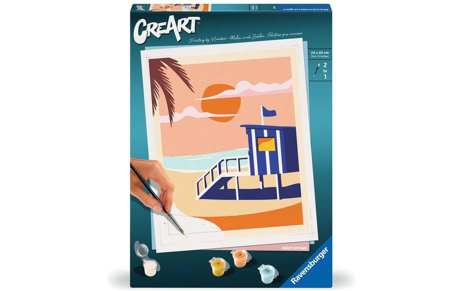 Ravensburger Malen nach Zahlen »CreArt – Beach Cottage«, Mit ausführlicher Malanleitung und Vorlageblatt Ravensburger Malen nach Zahlen »CreArt – Beach Cottage«, Mit ausführlicher Malanleitung und Vorlageblatt von Ravensburger
