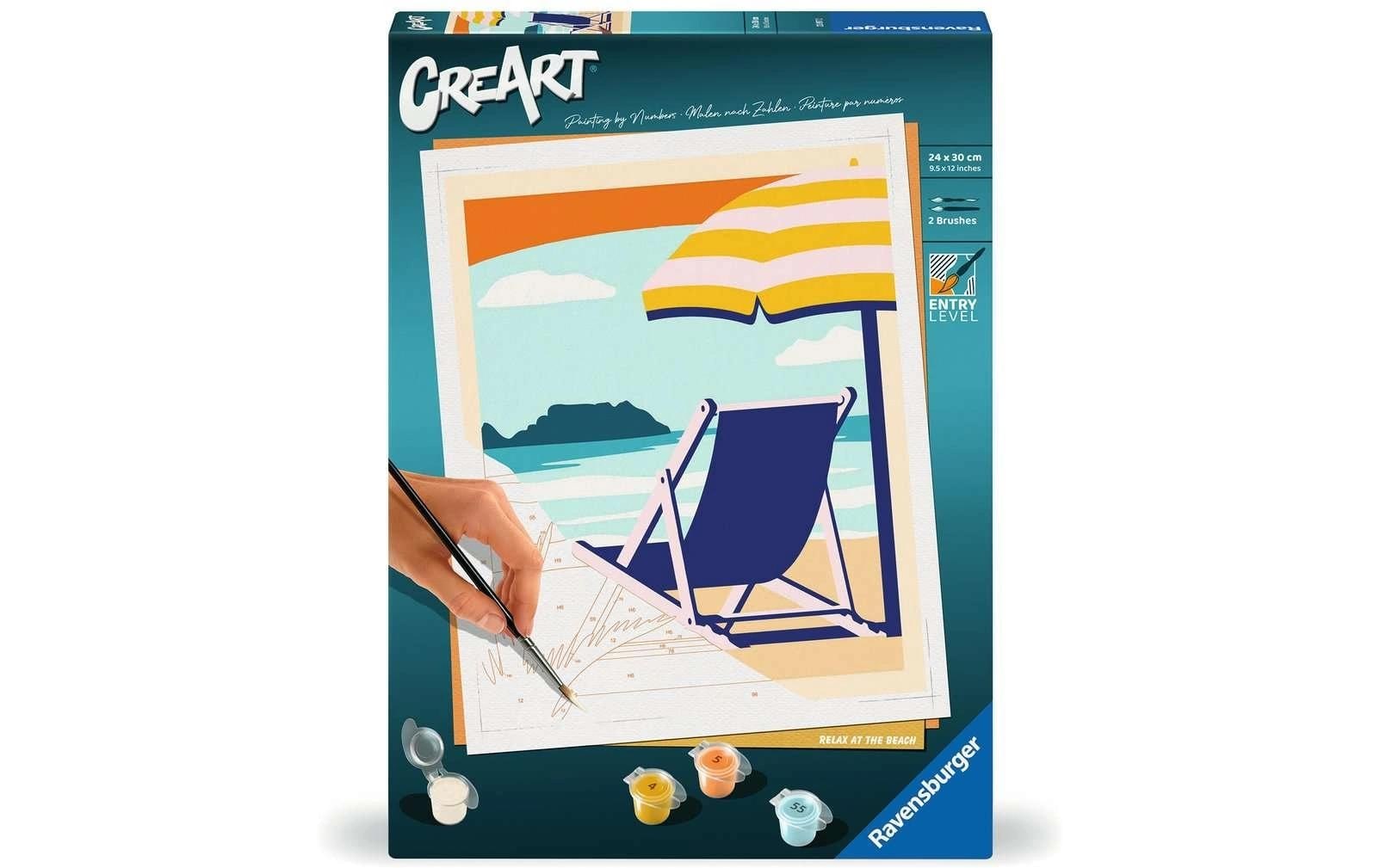 Ravensburger Malen nach Zahlen »CreArt – Relax at the Beach«, Mit ausführlicher Malanleitung und Vorlageblatt Ravensburger Malen nach Zahlen »CreArt – Relax at the Beach«, Mit ausführlicher Malanleitung und Vorlageblatt von Ravensburger