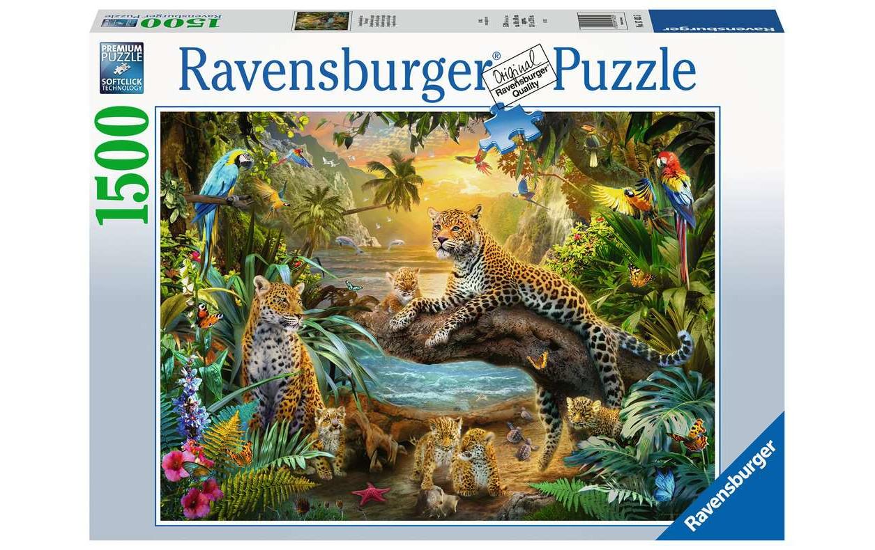 Ravensburger Puzzle »Puzzle Leopardenfamilie im Dschungel«, (1500 tlg.) von Ravensburger