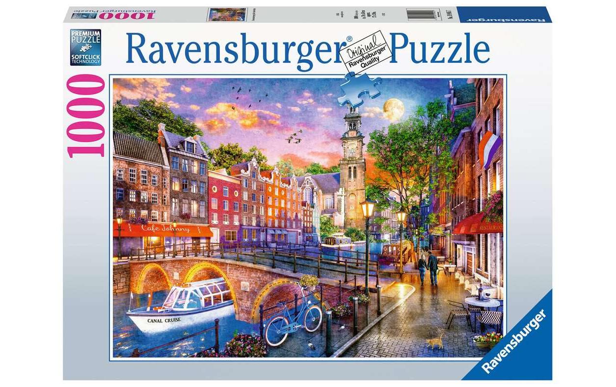 Ravensburger Puzzle »Sonnenuntergang über Amsterdam«, (1000 tlg.) von Ravensburger