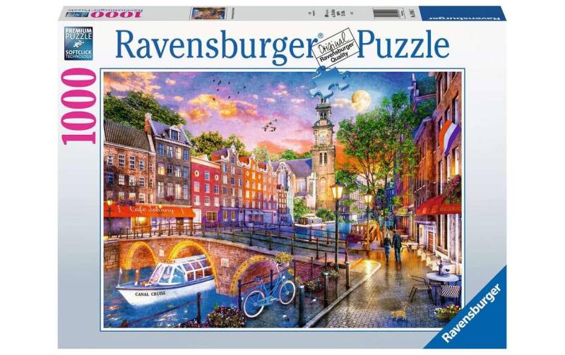 Ravensburger Puzzle »Sonnenuntergang über Amsterdam«, (1000 tlg.) von Ravensburger