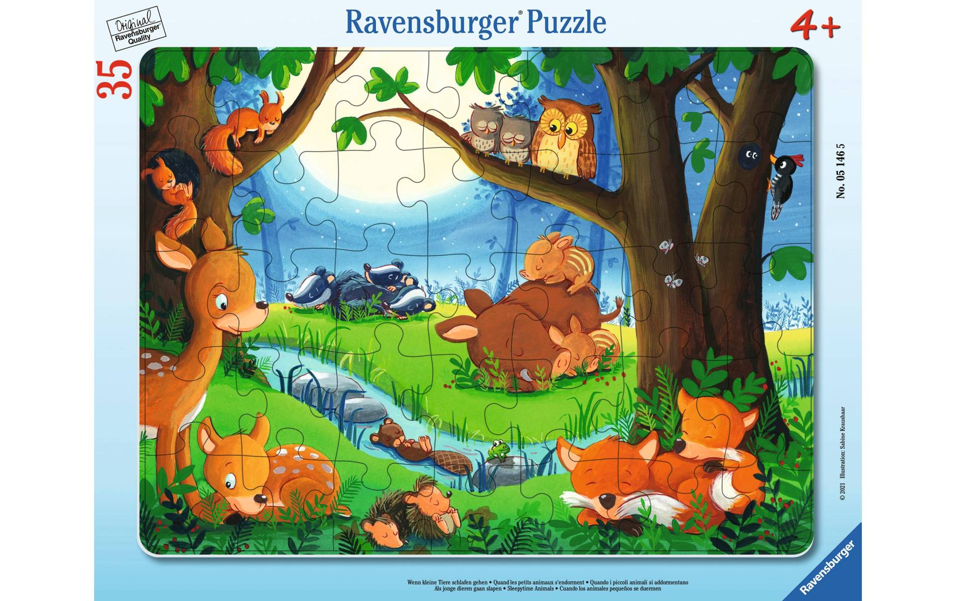 Ravensburger Puzzle »Wenn kleine Tiere schlafen«, (35 tlg.) von Ravensburger