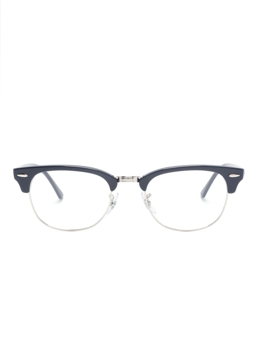 Ray-Ban Clubmaster round-frame glasses - Blue von Ray-Ban