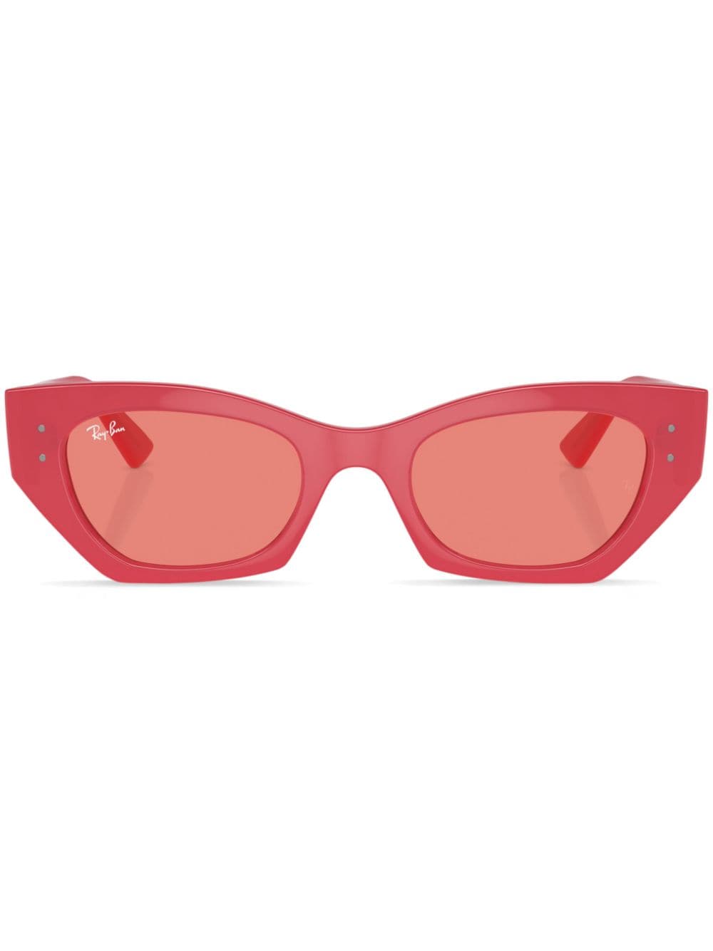 Ray-Ban Zena geometric-frame sunglasses - Red von Ray-Ban