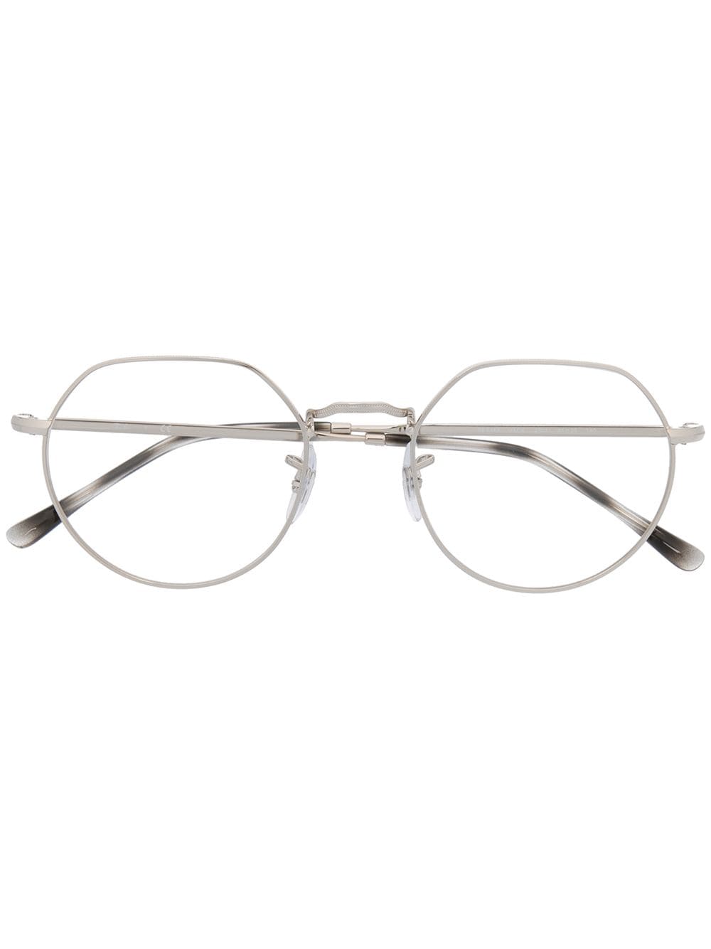 Ray-Ban clear-lens round-frame glasses - Silver von Ray-Ban