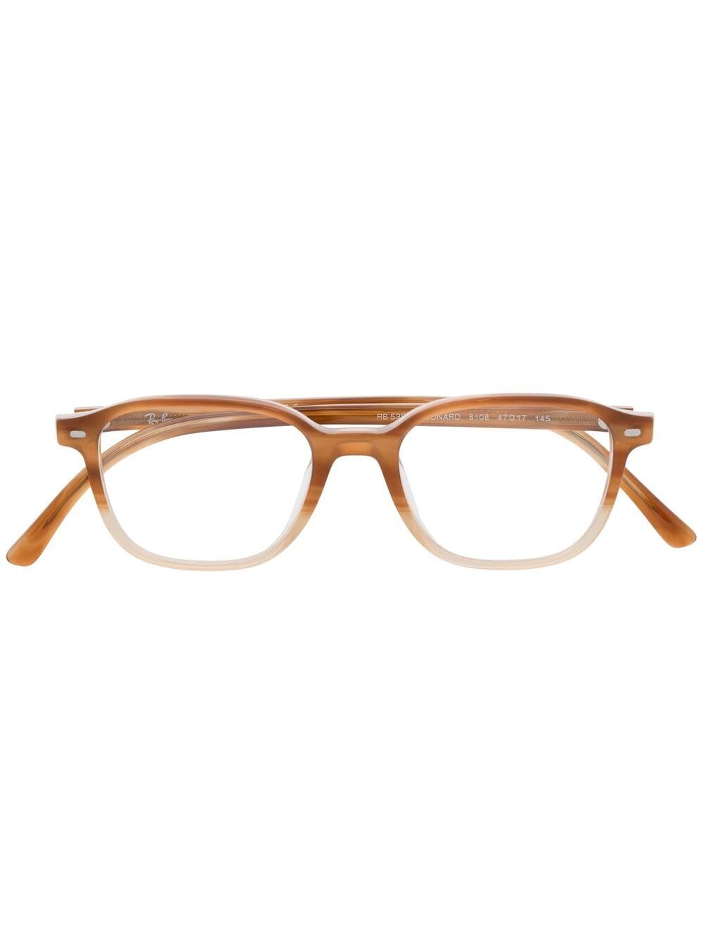 Ray-Ban rectangle-frame glasses - Orange von Ray-Ban