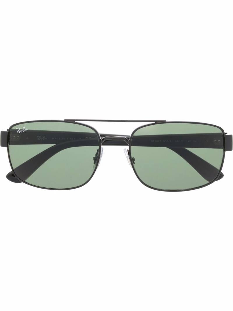 Ray-Ban rectangle-frame sunglasses - Black von Ray-Ban