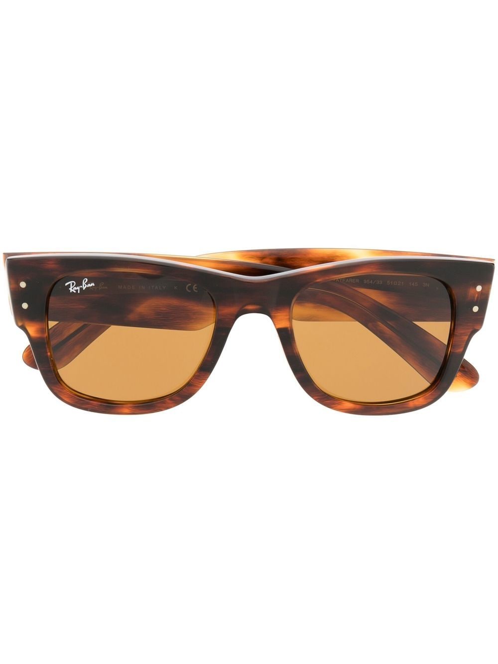 Ray-Ban rectangle-frame sunglasses - Brown von Ray-Ban