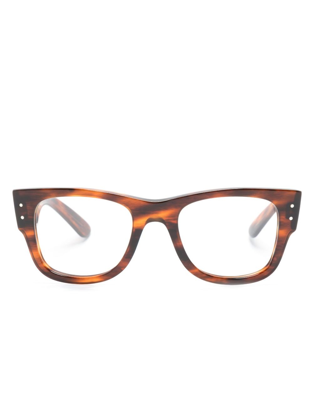 Ray-Ban rectangle-frame tortoiseshell-effect glasses - Brown von Ray-Ban